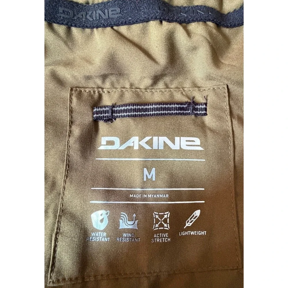 Dakine Mens Medium Insulated Hooded Jacket Water Wind Resistant Brown Outdoor